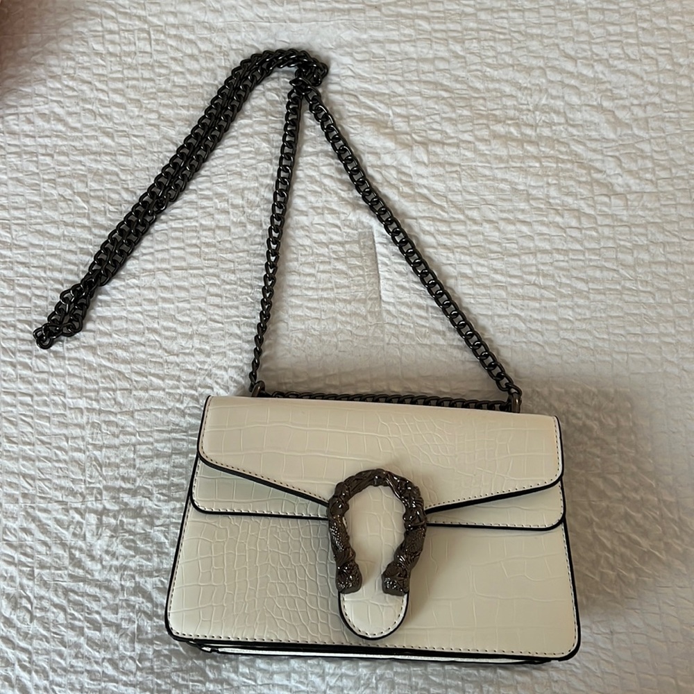 White Croc Purse/Handbag